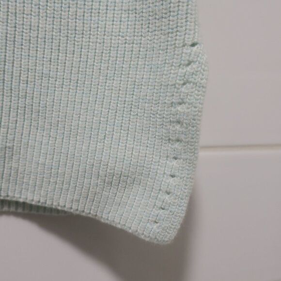 SUNDANCE BAYLEE KNIT SWEATER VEST sleeveless blue S vneck breezy coastal beach - Picture 5 of 8